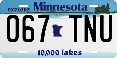 MN license plate 067TNU