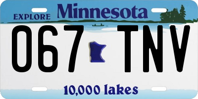 MN license plate 067TNV