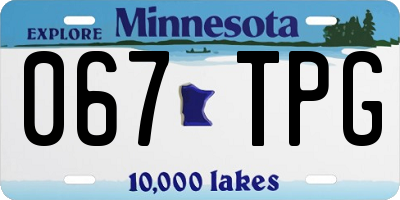MN license plate 067TPG