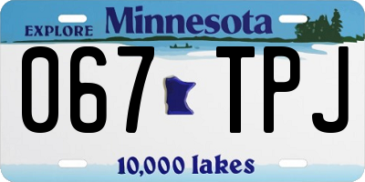 MN license plate 067TPJ