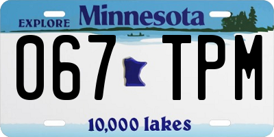 MN license plate 067TPM