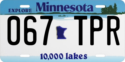 MN license plate 067TPR
