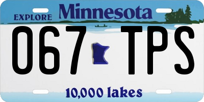 MN license plate 067TPS