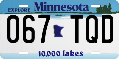 MN license plate 067TQD