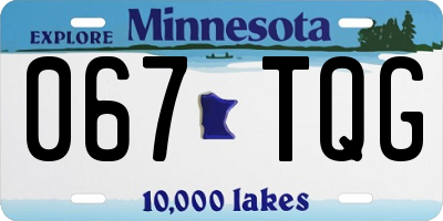 MN license plate 067TQG