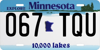 MN license plate 067TQU