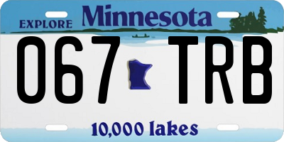 MN license plate 067TRB