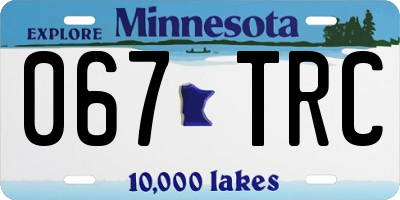 MN license plate 067TRC