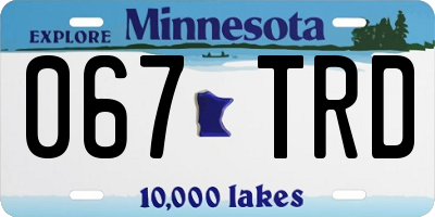 MN license plate 067TRD