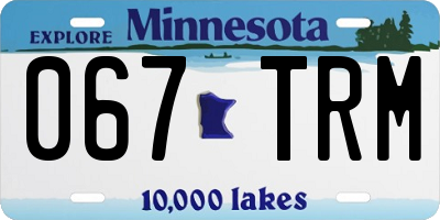 MN license plate 067TRM