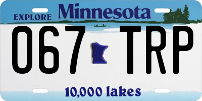 MN license plate 067TRP