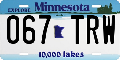 MN license plate 067TRW
