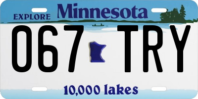 MN license plate 067TRY
