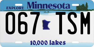 MN license plate 067TSM