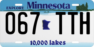MN license plate 067TTH