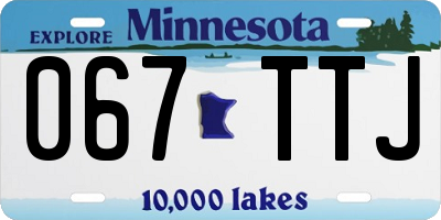 MN license plate 067TTJ