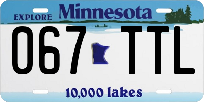 MN license plate 067TTL