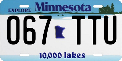 MN license plate 067TTU