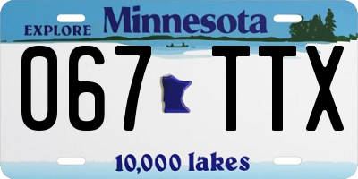 MN license plate 067TTX