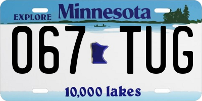 MN license plate 067TUG