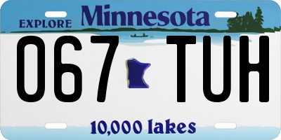 MN license plate 067TUH
