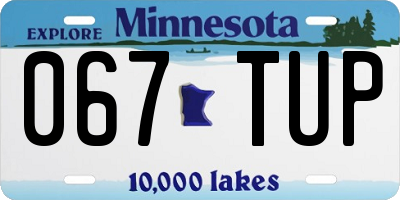 MN license plate 067TUP