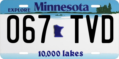 MN license plate 067TVD