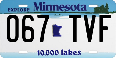 MN license plate 067TVF
