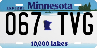 MN license plate 067TVG