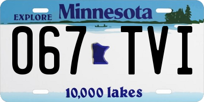 MN license plate 067TVI