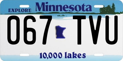 MN license plate 067TVU