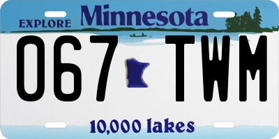 MN license plate 067TWM