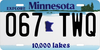 MN license plate 067TWQ