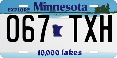 MN license plate 067TXH