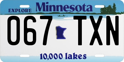 MN license plate 067TXN