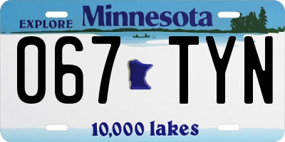 MN license plate 067TYN