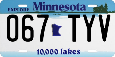 MN license plate 067TYV