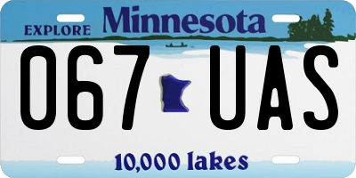 MN license plate 067UAS
