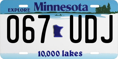 MN license plate 067UDJ