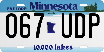 MN license plate 067UDP