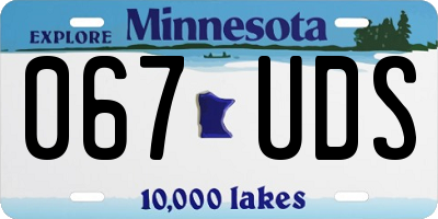 MN license plate 067UDS