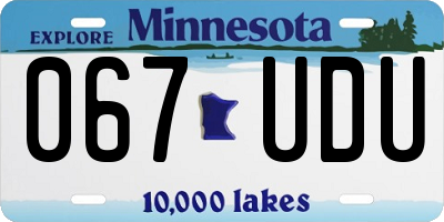 MN license plate 067UDU