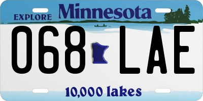 MN license plate 068LAE