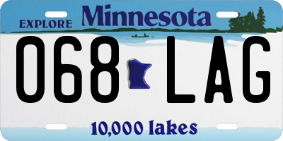 MN license plate 068LAG