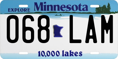 MN license plate 068LAM