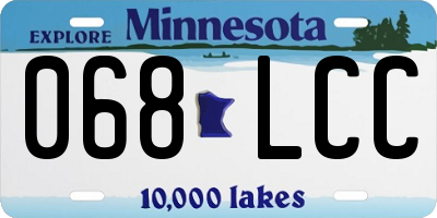 MN license plate 068LCC