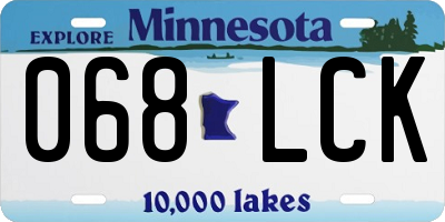 MN license plate 068LCK
