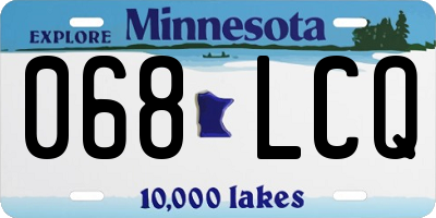 MN license plate 068LCQ