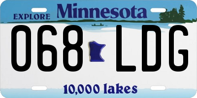 MN license plate 068LDG