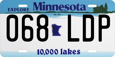 MN license plate 068LDP
